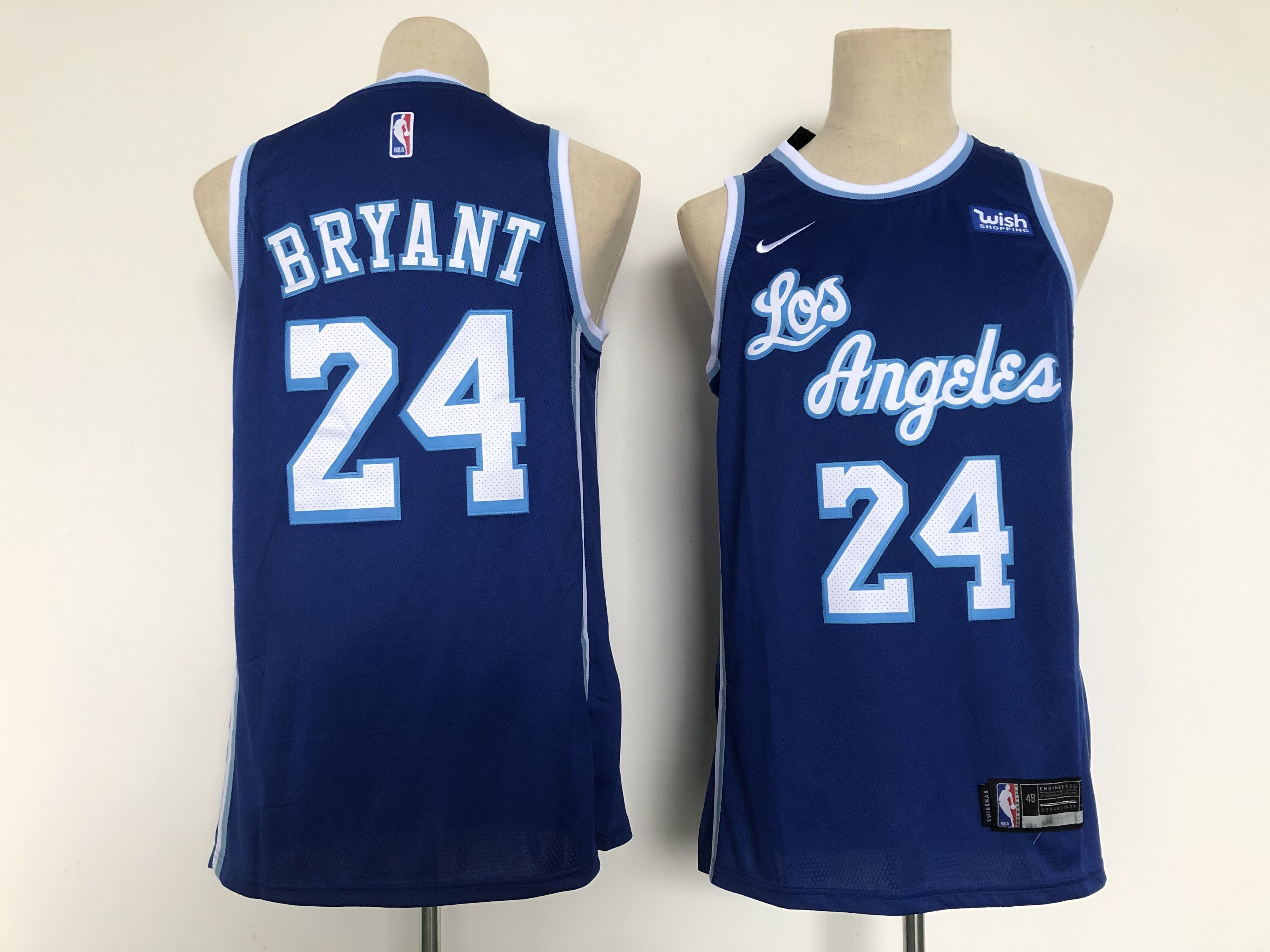 Men Los Angeles Lakers #24 Bryant Blue Throwback 2021 Nike NBA Jersey->brooklyn nets->NBA Jersey
